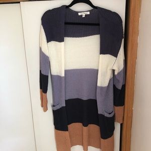 Color block cardigan